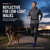 Reflective hands-free dog leash for low-light walks
