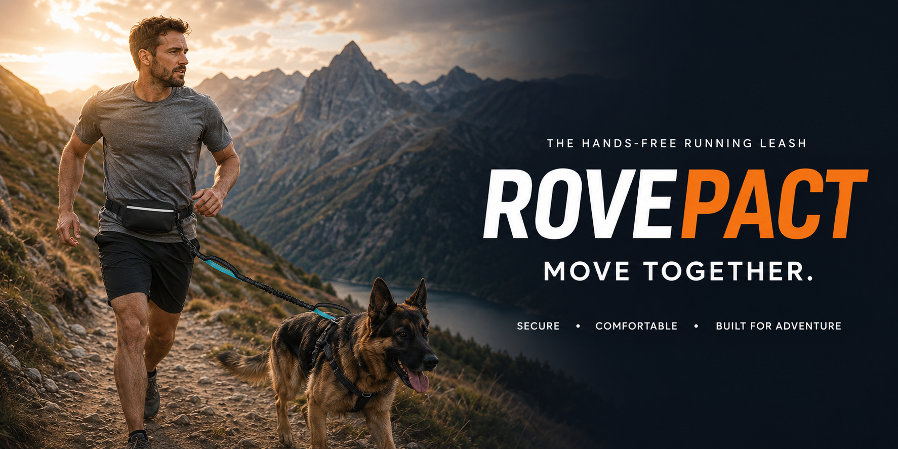 RovePact hands-free running leash for dogs